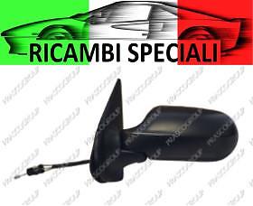 Specchio Retrovisore Destro Meccanico Nero - Compatibile Peugeot 107, Citroen C1, Toyota Aygo 2005-2014 - Foto 2