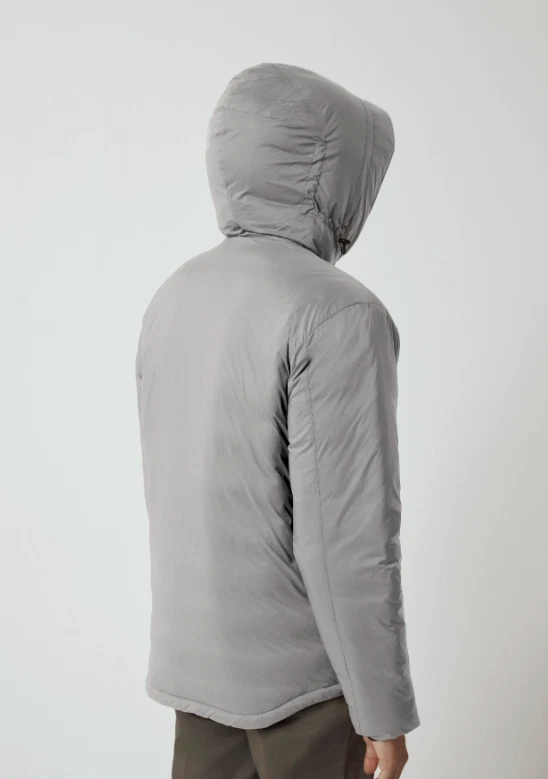 Canada Goose Felpa con cappuccio lodge etichetta nera grigio masso S