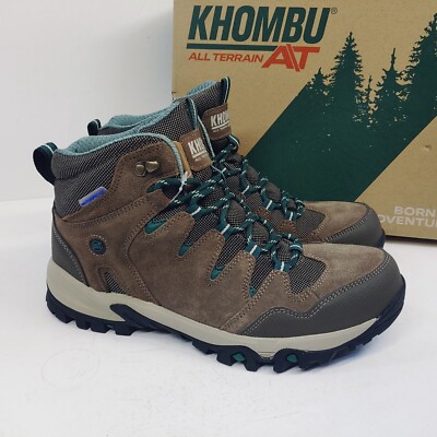 Khombu Brighton Mid All Terrain Hiker Womens Size 6 M Brown Outdoors Cushioned