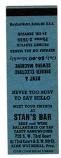 STAN'S BAR salesman sample matchcover - MIAMI, FLORIDA