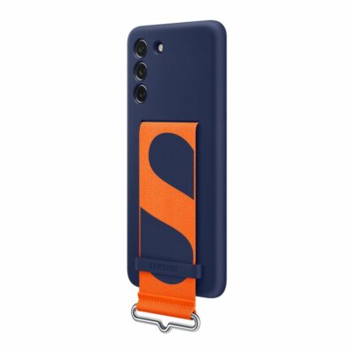 Original Samsung Silicone Cover with Strap Band EF-GG990 für Galaxy S21 FE Navy