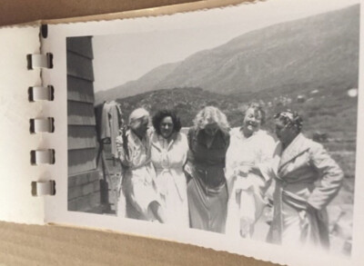 1950s Found Family Photographs 7 Snapshots, Spiral Bound Sparkletone Jumbo Book