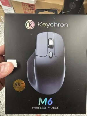 Keychron M6 8K Wireless Optical Mouse Ergonomic Silent Rechargeable 30000 DPI