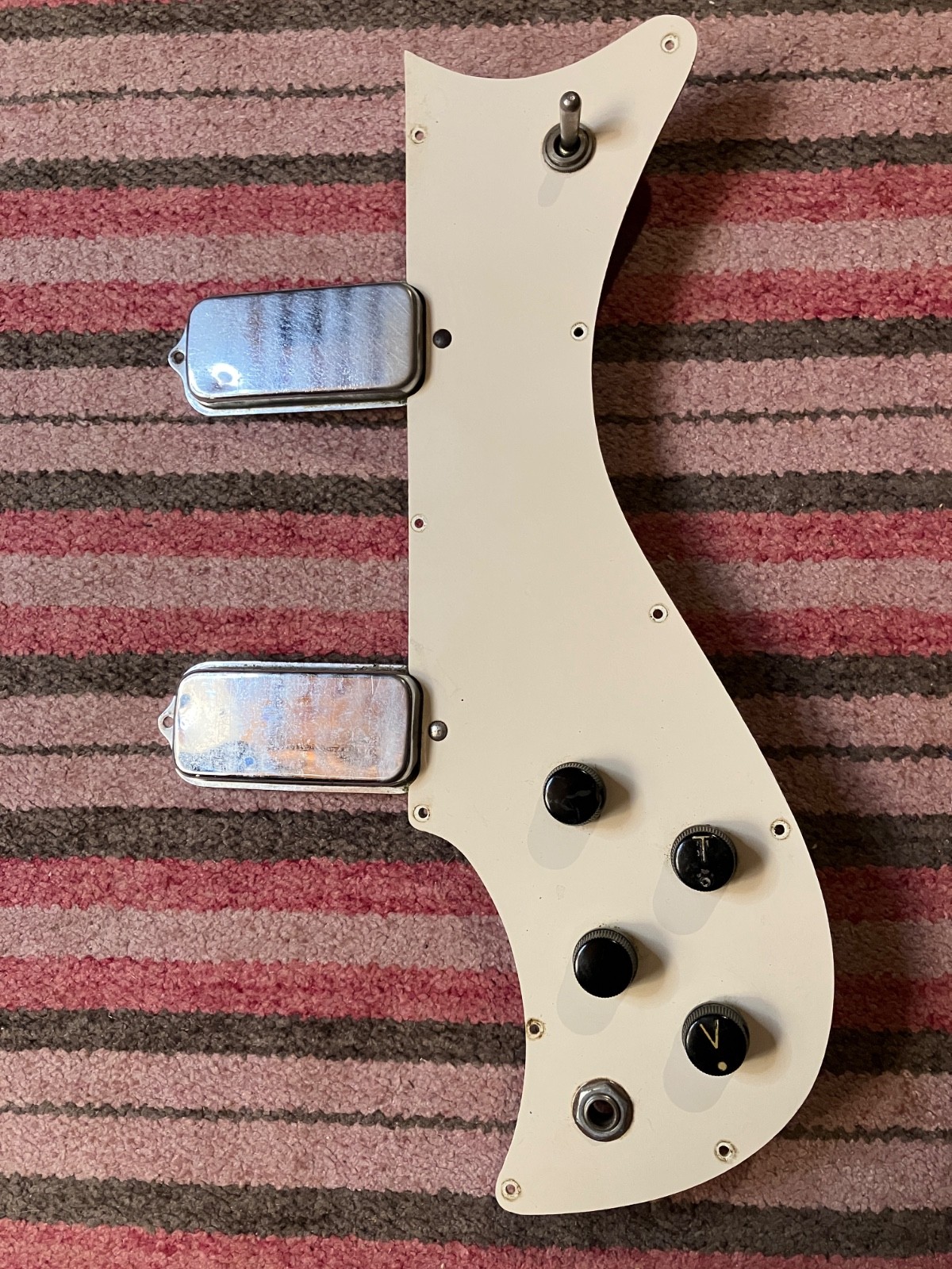 Vintage 1965 Kay Vanguard Truetone Loaded Pickguard Pancake Pickups Pots Jack
