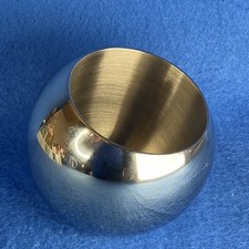 FREUD Designer Sugar Bowl - Modernist Angled Bowl in Polished Stainless Steel