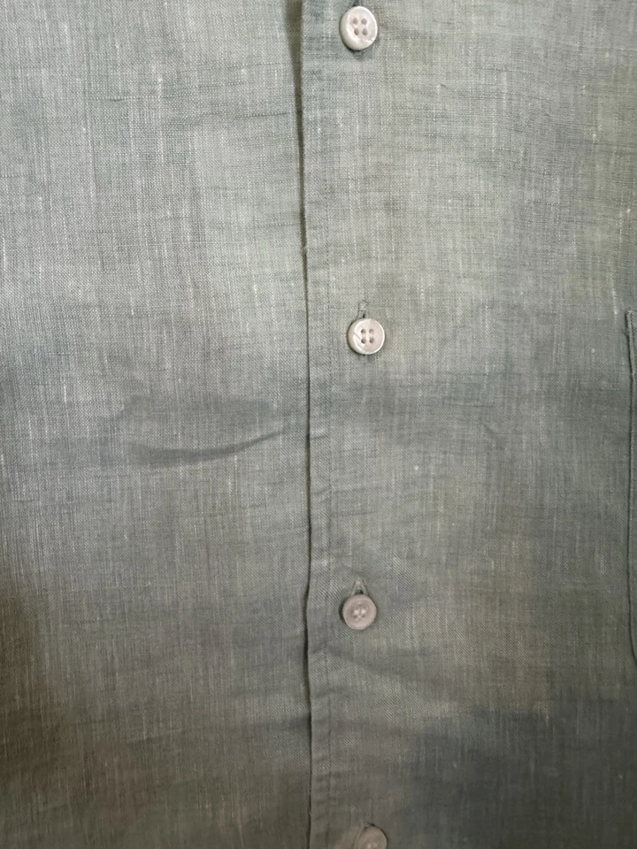 Loro Piana Andre Linen Long Sleeve Button Shirt Pastel Green Mens Size XXXL - Image 4 of 4