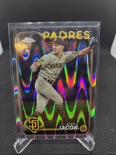 Alek Jacob Raywave Refractor Rookie 2024 Topps Chrome Update Card #USC129 Padres. rookie card picture