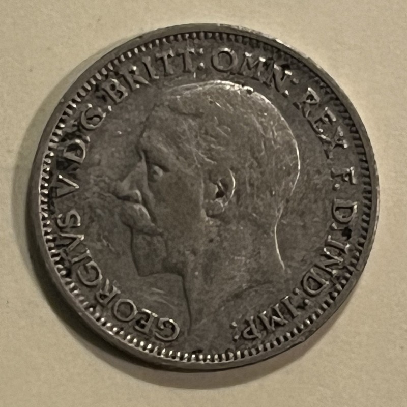 1935 Great Britain Six Pence Silver Coin