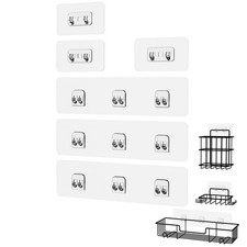 Jovware Shower Caddy Adhesive Strips, Replacement Stickers for Shower Shelves...