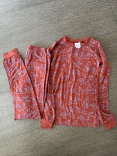 Hanna Andersson HannaSoft Kids Pajama Set Animal Print Comfy Size 8