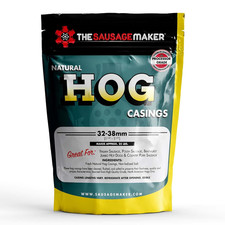 The Sausage Maker  Natural Hog Sausage Casings 32-38Mm, Edible Casing for Sausag