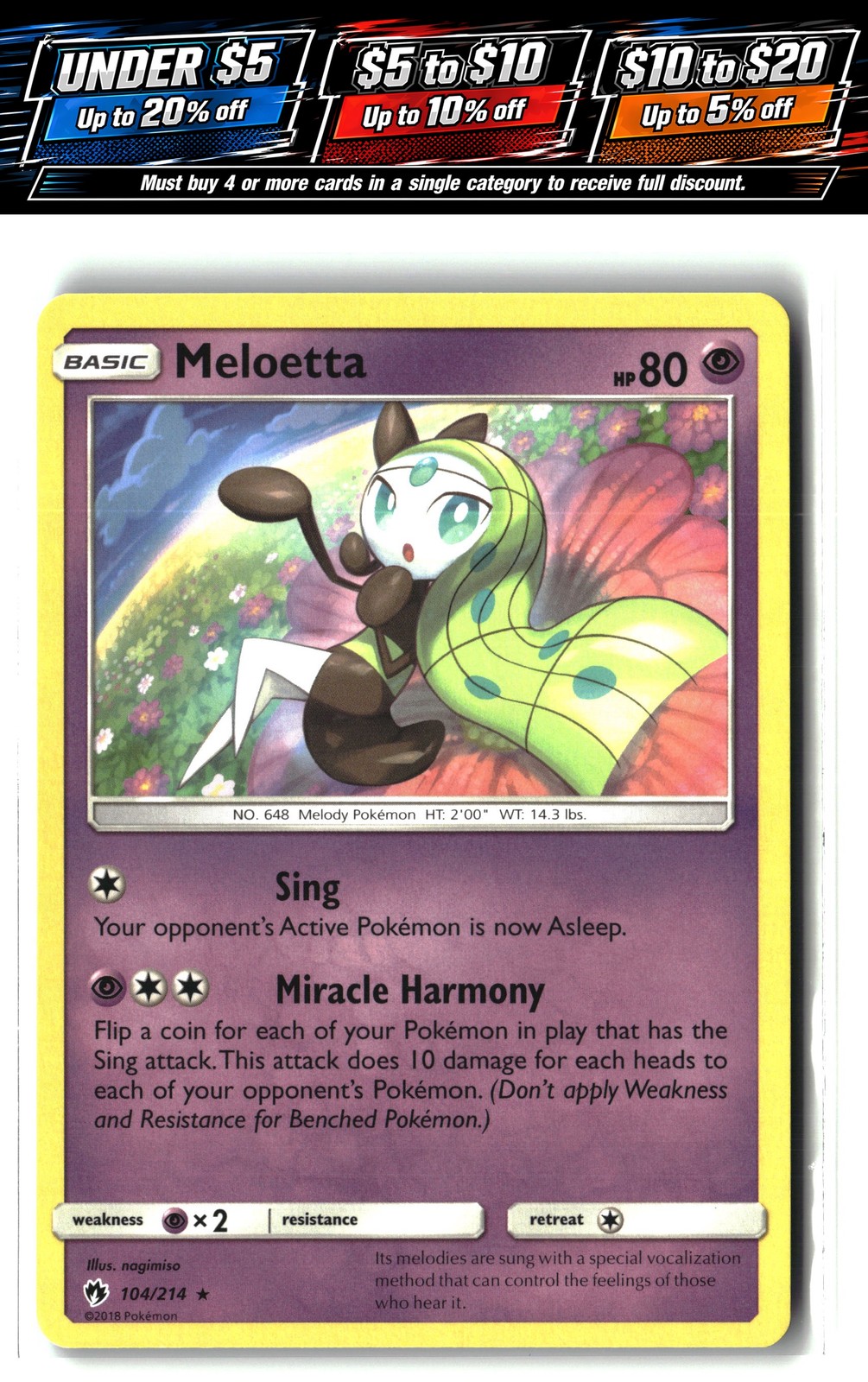SM - Lost Thunder #104/214 Meloetta