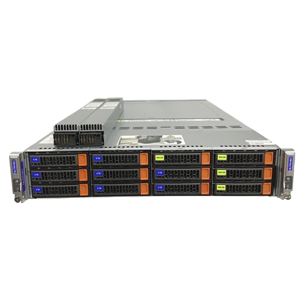 Supermicro Server - 2U 2 Node 12 Bay (6 NVME) Ea Node: Xeon 24C 64GB RAM 480GB - Image 2 of 4