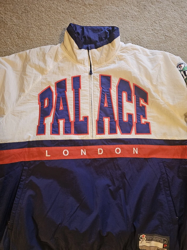 Bombardero Palace Breakout Media Cremallera Blanco Azul Marino, Talla L Foto 2 de 4