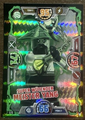 115 - Super Wütender Meister Yang - Schurken Karte - LEGO NINJAGO SERIE 3