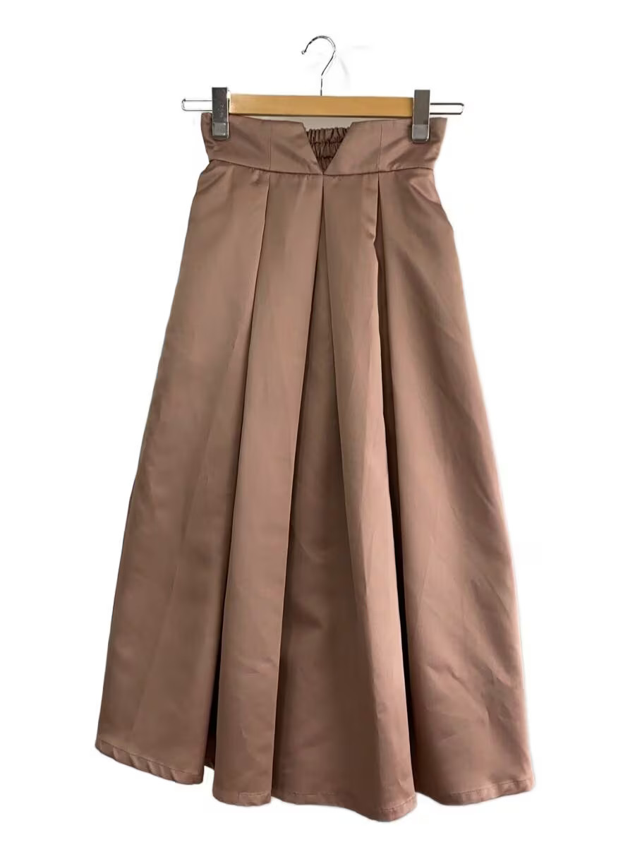 AMERI Long Skirt, Free Size, Polyester, Pink, Sol… - image 1