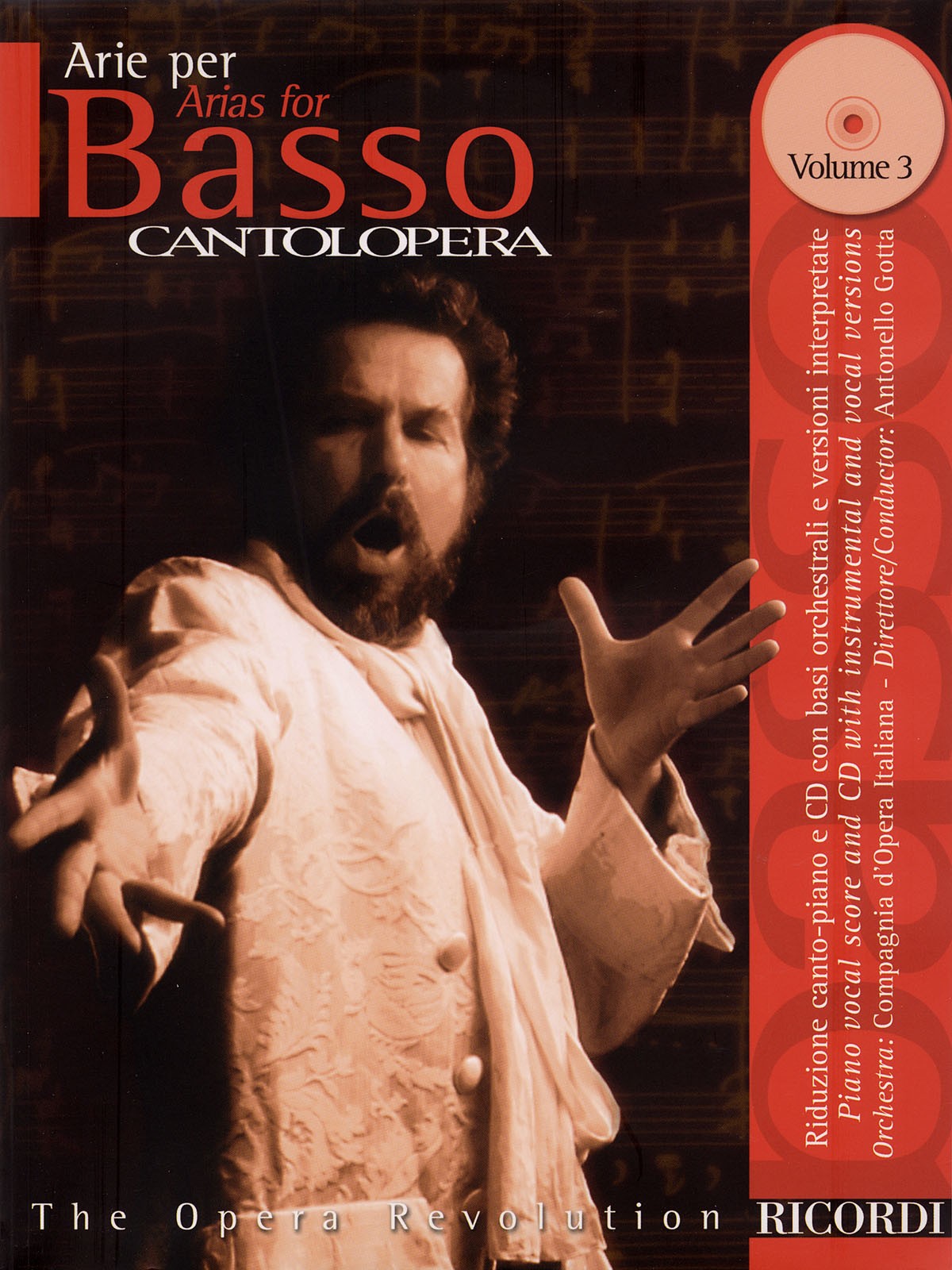 Arias for Bass Vol 3 Cantolopera Vocal Piano Opera Sheet Music Book CD Pack