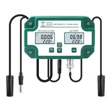6 in 1 Digital Wasserqualitäts Tester Wifi PH/EC/TDS/ SALT/GS/Temp Controller EU