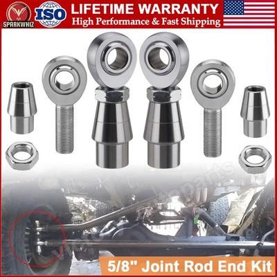 2 Set 5/8'' Joint Rod End Kit Left and Right Hand Thread Tube Adapters w/ Jam Nut