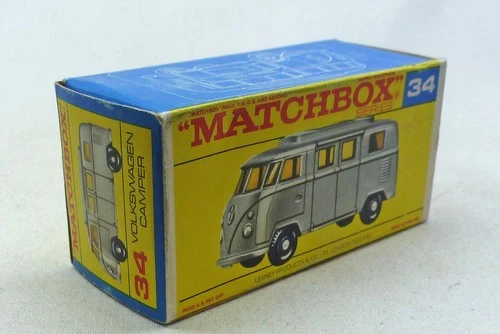 Lesney Matchbox Toys MB34c Volkswagen Camper Van ORIGINAL Empty F Type Box