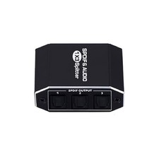 1 in 3 Out Aluminum Alloy Spdif Toslink Optical Digital Audio Splitter 1x3 D