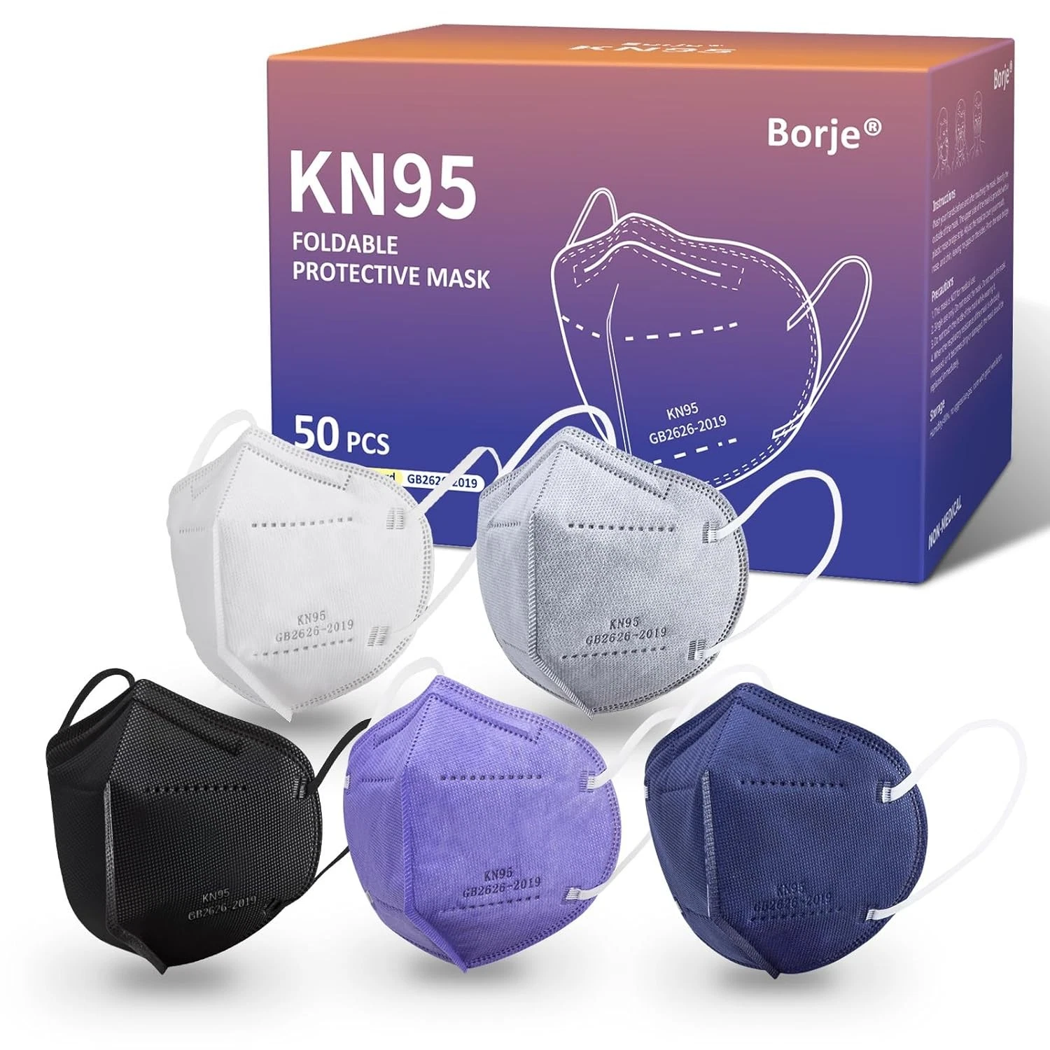 KN95 Face Masks, 5-Ply Protection KN95 Mask, Disposable Face