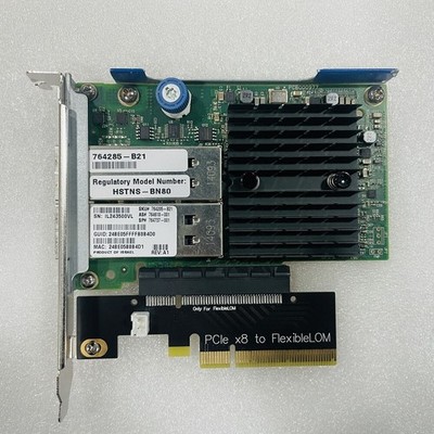 HP 764285-B21 10Gb/40Gb 2-port 544+FLR-QSFP Adapter & PCIe X8 Riser card