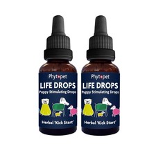 2x Phytopet Life Drops 10ml Herbal Pet Supplement Puppies Kittens Small Animals