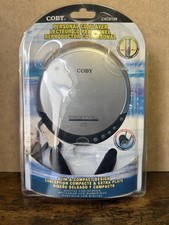 Coby Compact Portable CD Player CXCD109 LCD Display Headphones SILVER New