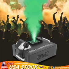 1500W Smoke Fog Machine RGB 24LED Light DMX DJ Party Vertical Spray Fog w/Remote