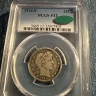 1914-S Barber Silver Quarter F12 PCGS Rare