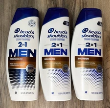 Head And Shoulders Men's Dandruff Shampoo, Bourbon, 12.5 fl oz Exp 1/27 Lot Of 3