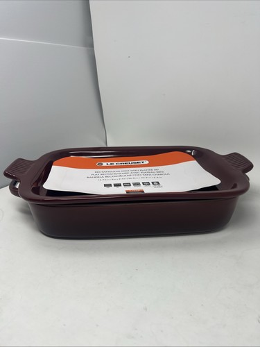Le Creuset Stoneware Rectangular Dish With Lid Rhône 14.75x9x2.5 Never Used - Picture 20 of 23