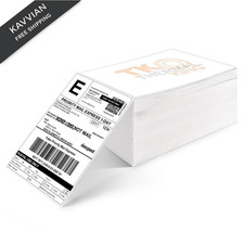 TK Thermal King, 4" x 6" 1 Stack Fanfold Direct 500 Labels, White
