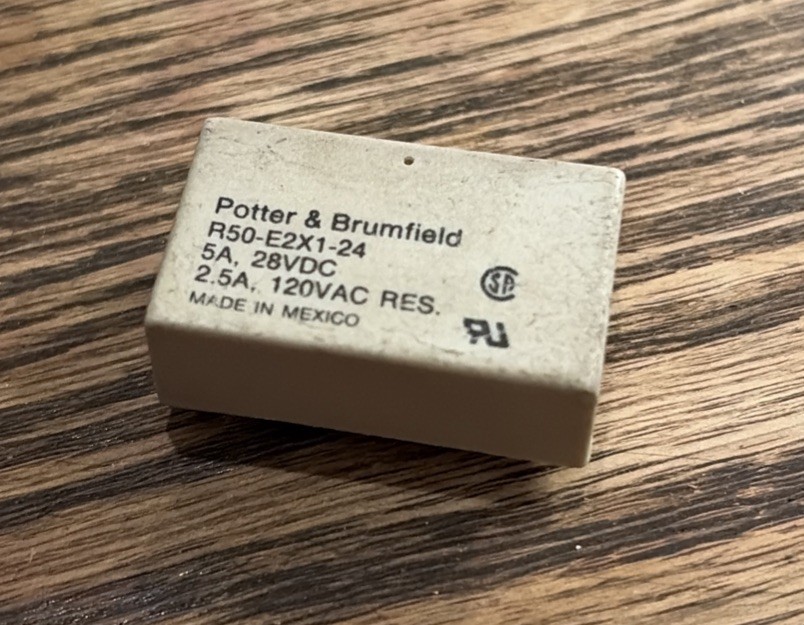 POTTER & BRUMFIELD Relay R50-E2-X1-24VDC 5A 28VDC 2.5A 120VAC RES