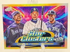 2025 Topps Chrome Cosmic Griffey Jr/Ichiro/Rodriguez Triple Star Clusters #TSC-3