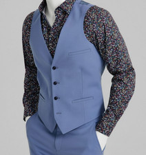 Bar III Men's Blue Slim-Fit Suit Vest Size Medium