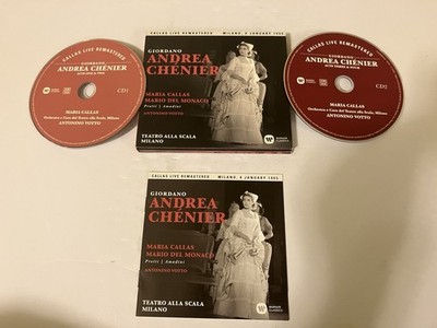 MARIA CALLAS GIORDANO ANDREA CHENIER MONACO CD LIVE REMASTERED JAN 8 1955 MILANO
