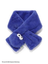 SESAME STREET OUR KIND OF HOLIDAY KIDS Face Motif Scarf, Blue From JP NEW