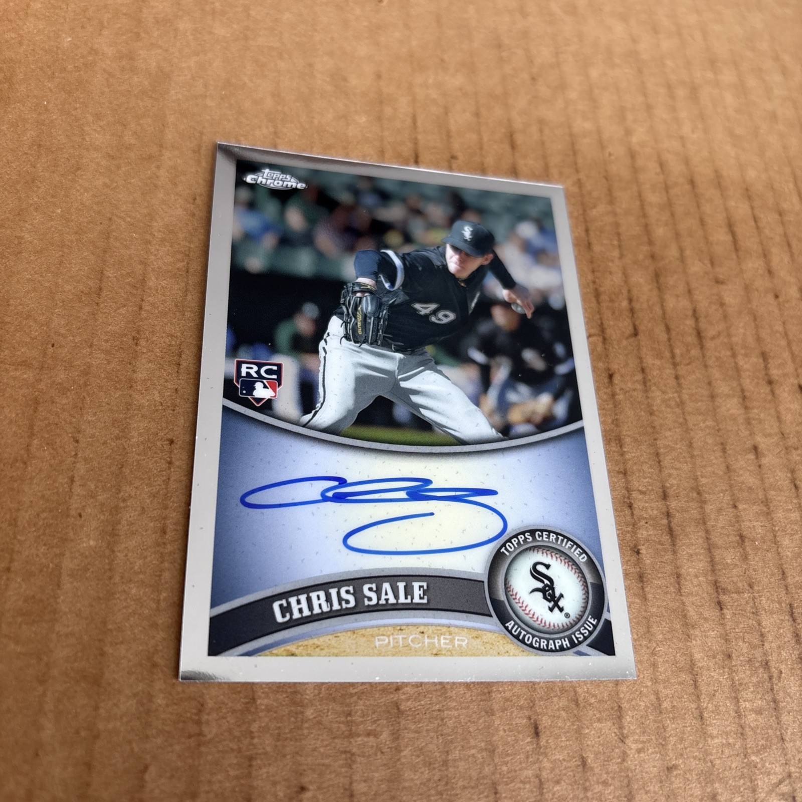 2011 Topps Chrome AUTO ROOKIE Chris Sale RC #205 White Sox Baseball Card (f3)