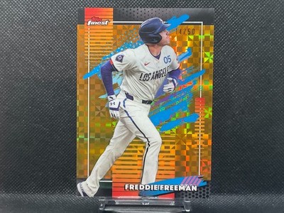 2026 Topps Finest MLB Freddie Freeman #163 Uncommon Gold /50 X-Fractor