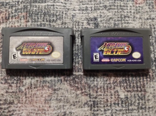 Mega Man Battle Network 3 Blue and White Bundle Nintendo Game Boy Advance GBA