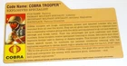 GI JOE File ID Card Filecard DESERT ASSAULT SQUAD     2008 Cobra Trooper V9