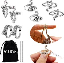 SGIBYN 8 Pack Adjustable Crochet Yarn Tension Ring for Crocheting, Crochet...