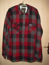 Holzfällerjacke 2XLrot/grau/schwarz kariert, gefüttert,  akzeptabler ZUSTAND!