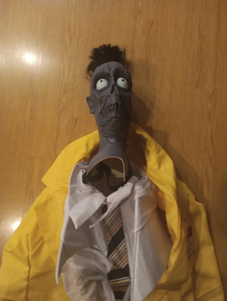 Spirit Halloween Grande Adulto Beetlejuice Shrinker Bob Disfraz Amarillo Talla L NUEVO Foto 3 de 4