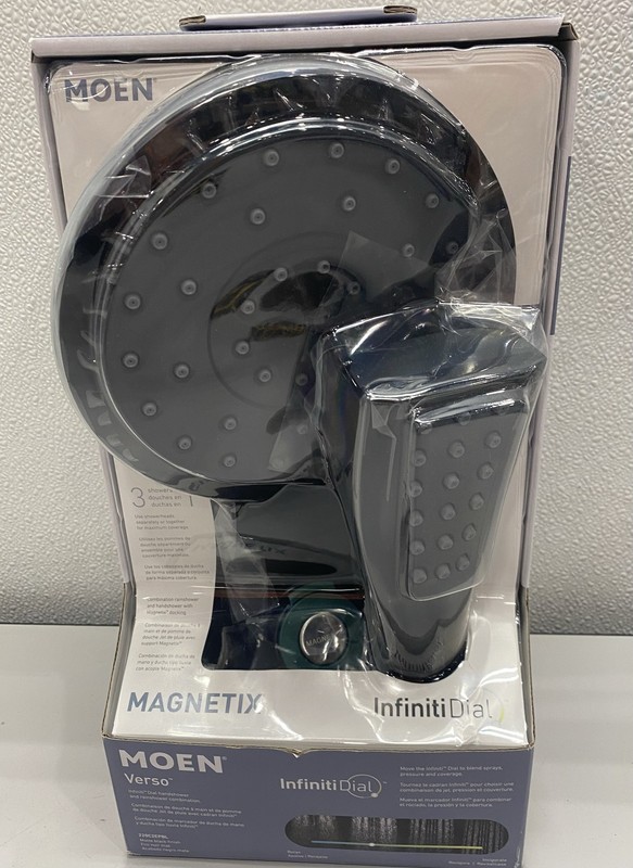 Moen Verso Round Showerhead and Handshower Combo 60" Hose Matte Black 220C2EPBL
