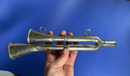 VTG OLD ANTIQUE 1920'S  WHISTLE HORN SPORTING? NAUTICAL BOATING CHROME