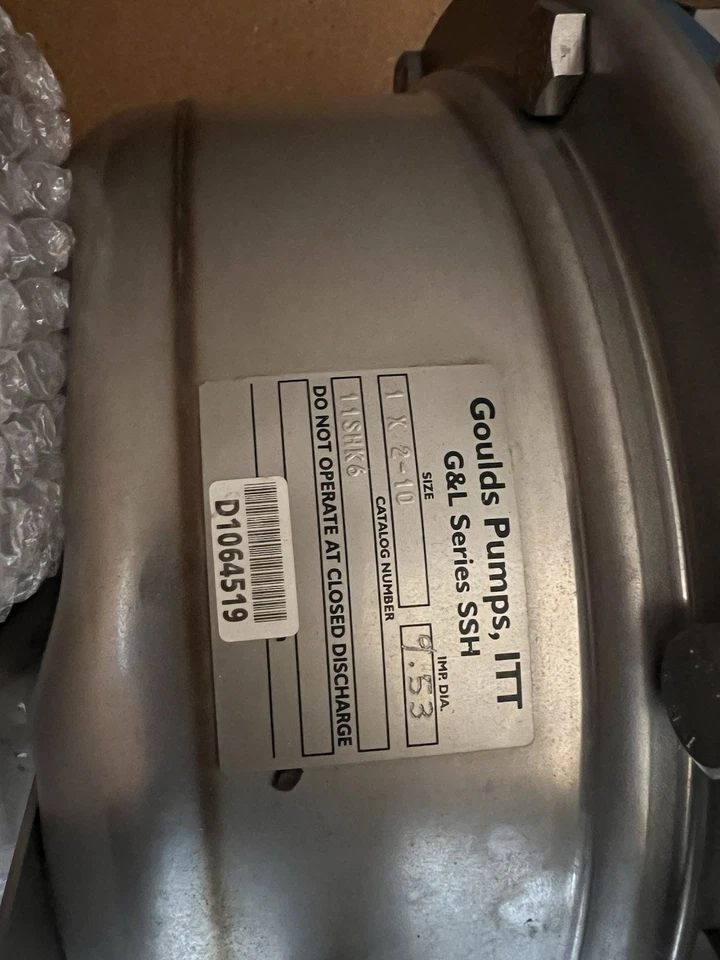 Goulds 泵,11SHK 6 ,208/320-460,10 HP,3PH,3450RPM,Baldor Motor JMM3711T — 第 3/4 张图片