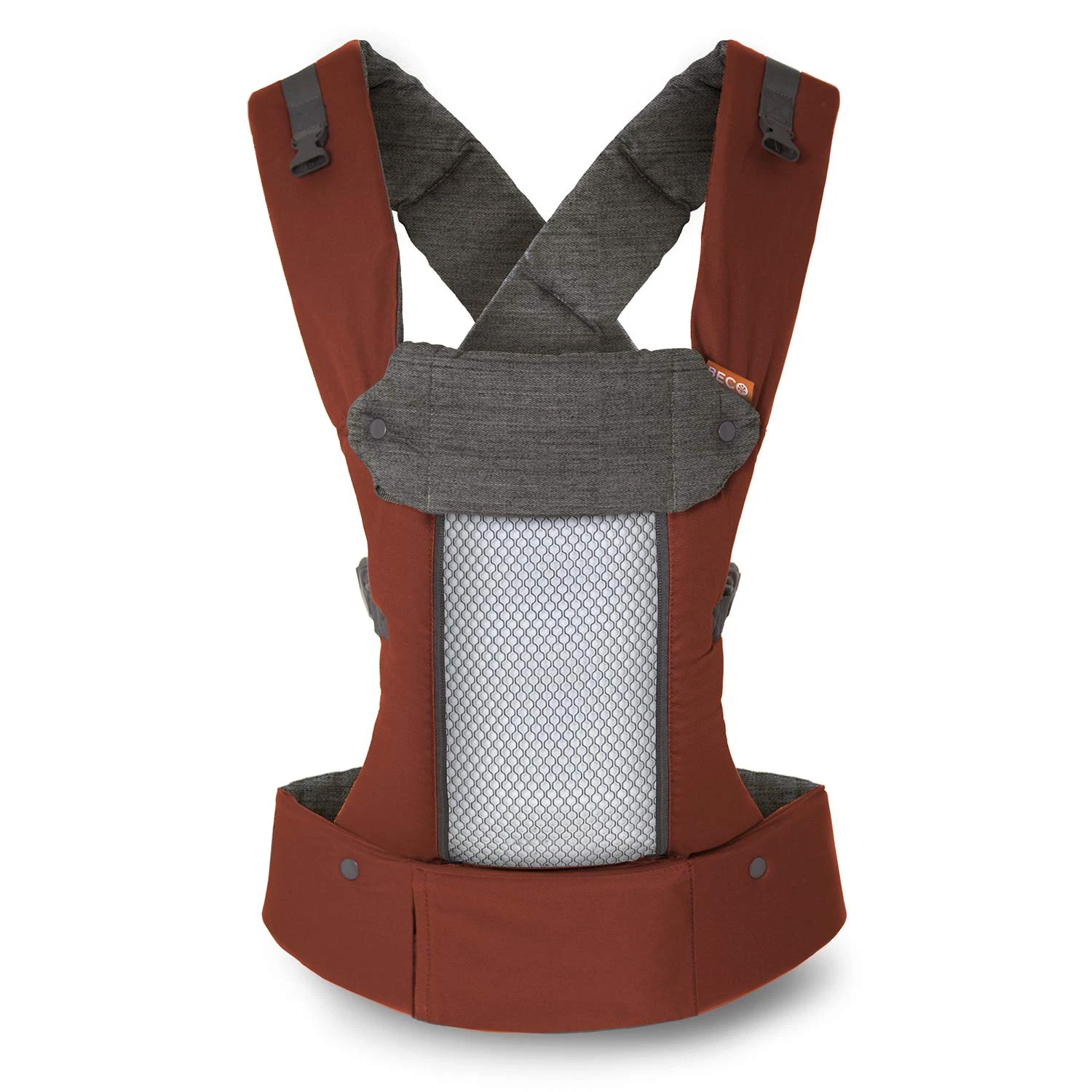 All-in-One Baby Carrier for Newborn to Toddler - Breathable Mesh, Rust
